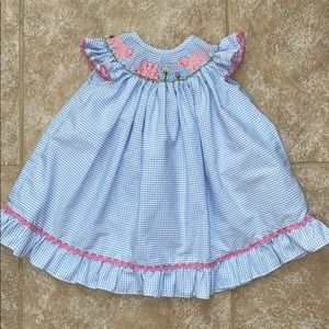 Vive la Fete smocked elephant dress